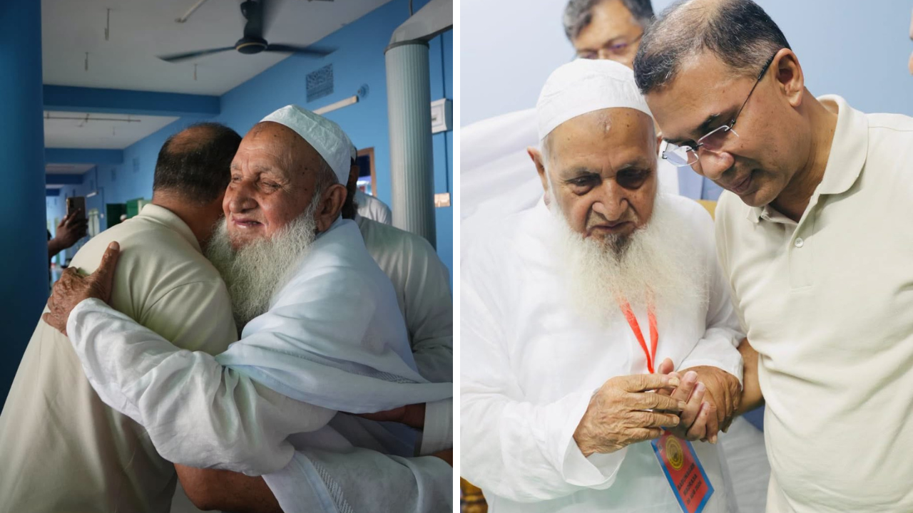 হেফাজতের আমিরকে বুকে জড়িয়ে ধরলেন প্রধানমন্ত্রী, জিয়ারত করলেন প্রতিষ্ঠাতা আহমদ শফীর কবর